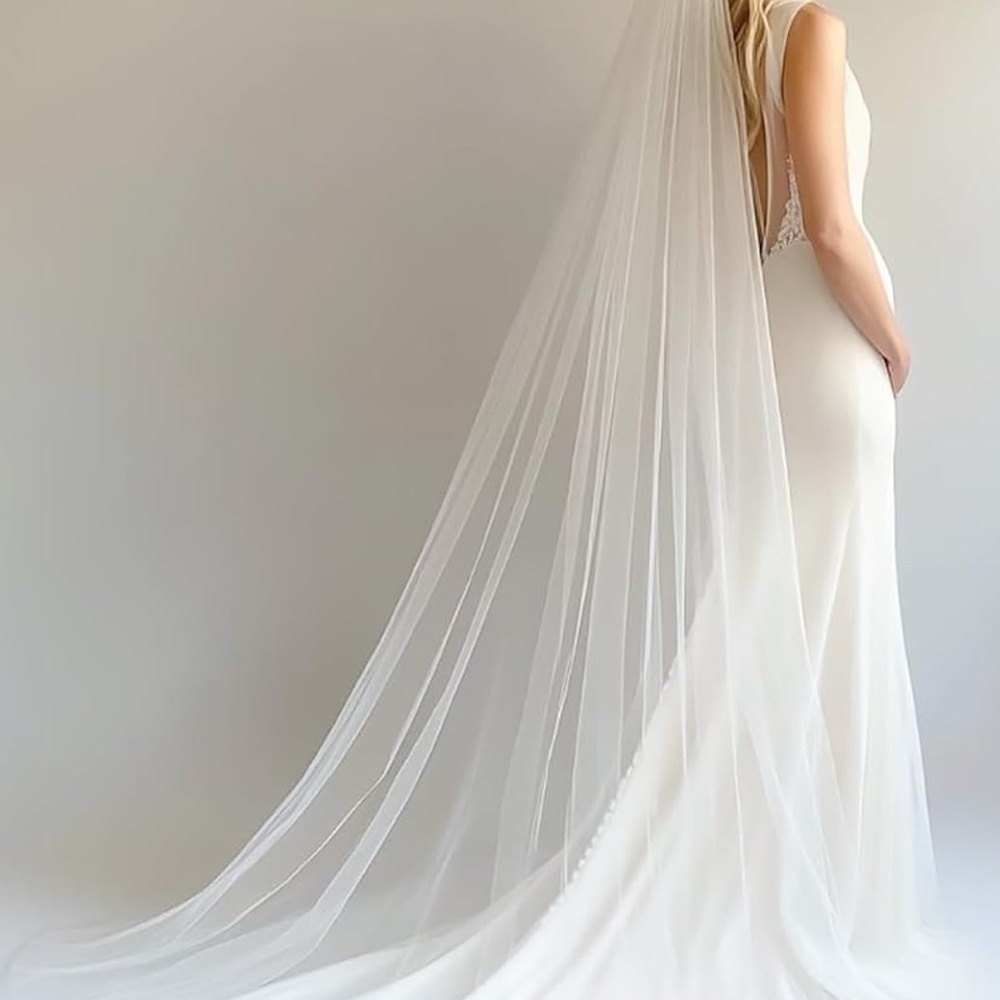 White Cathedral Length Wedding Veil